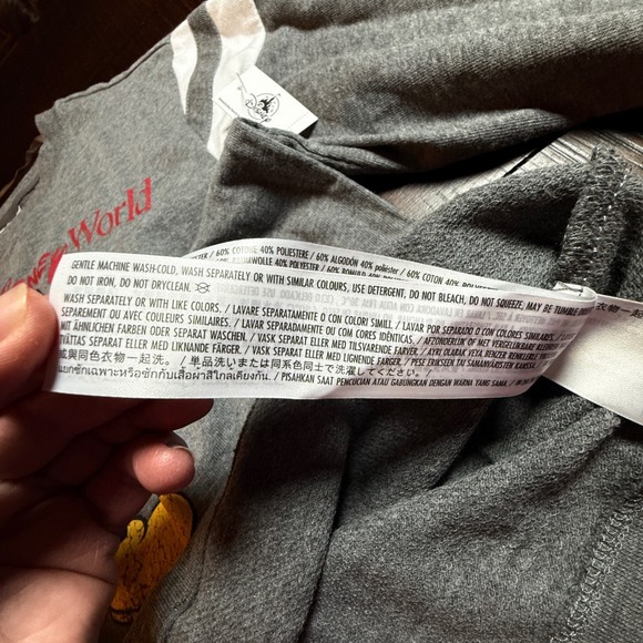 Disney Parks Walt Disney World Mickey Mouse Gray Varsity Stripe Long Sleeve S - Picture 7 of 13